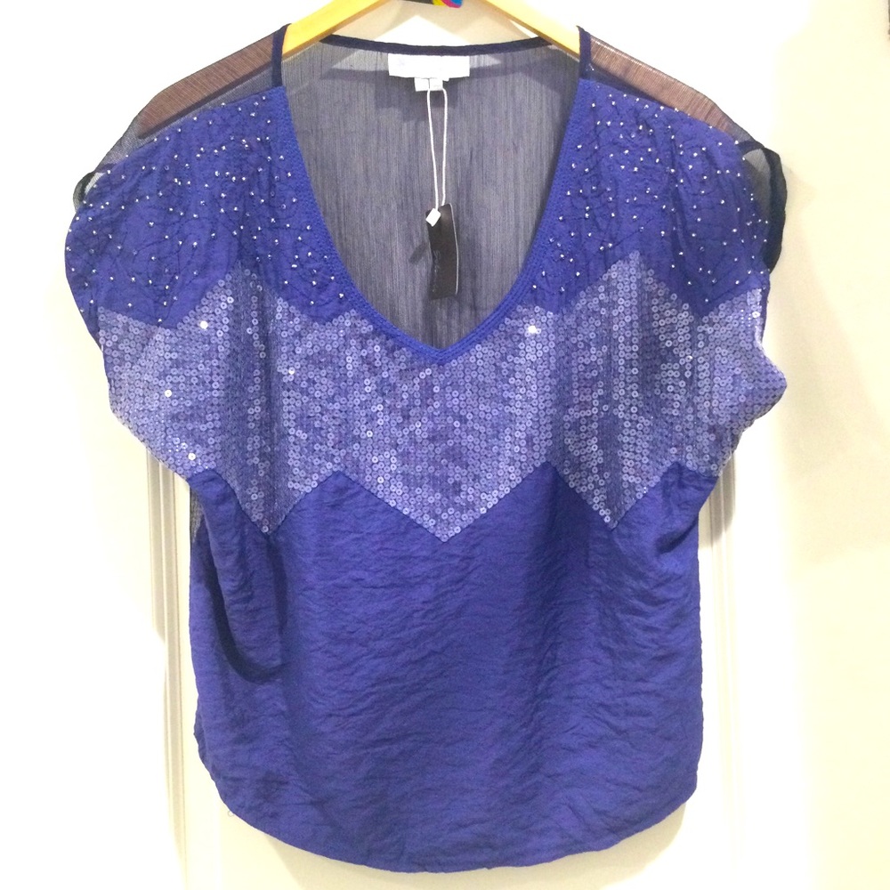 125. NWT Solemio Sequin Top